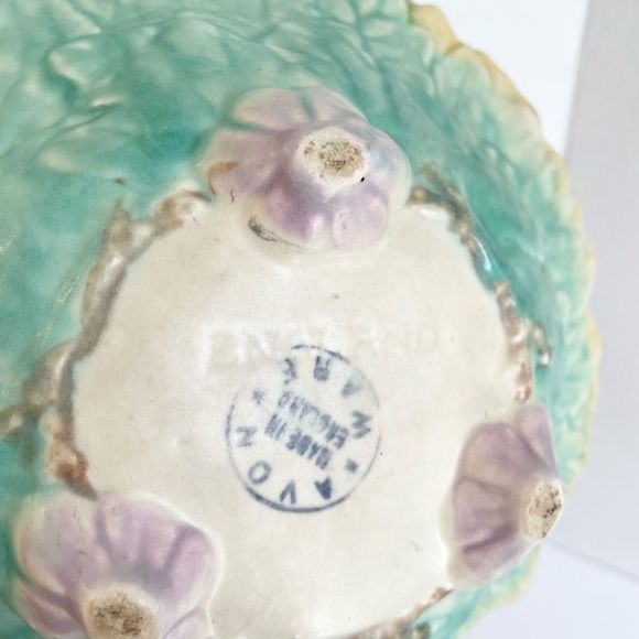Antique Ceramic Avon Ware England Pastel Floral Candy Dish 1930s Great Condition - Picture 7 of 8